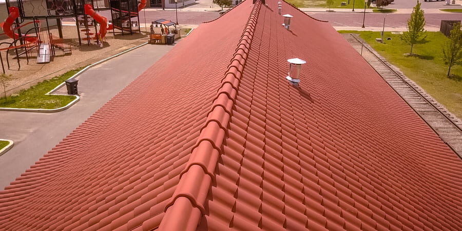 Tile roof installed on a residential roof in Wichita, KS