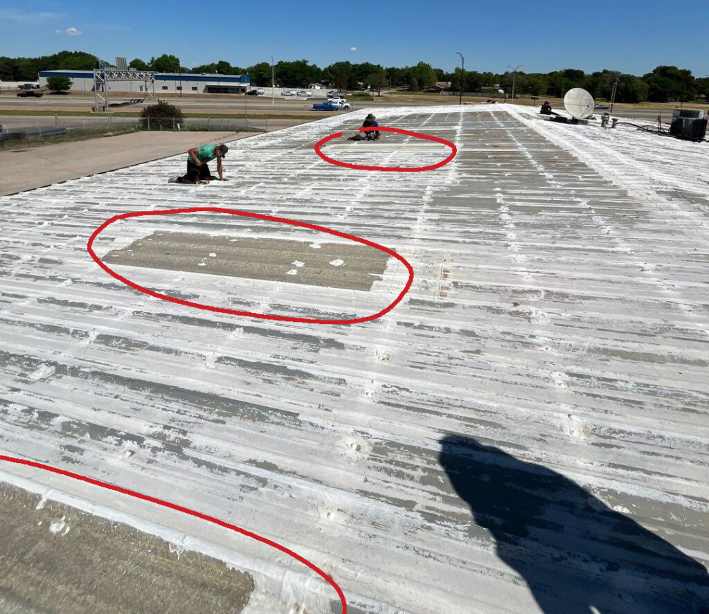 Fiberglass skylights in metal R panel - Rhoden Roofing