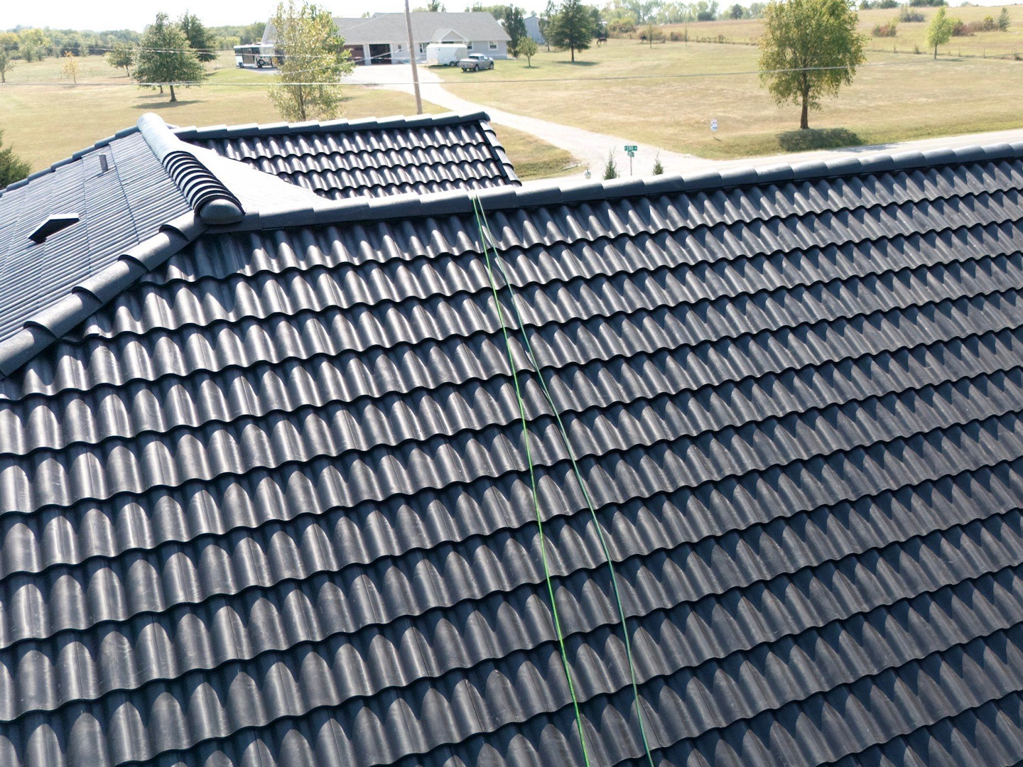 Brava Synthetic Tile Roof Featuring Hip and Ridge Brava Synthetic Tile Roof Featuring Hip and Ridge